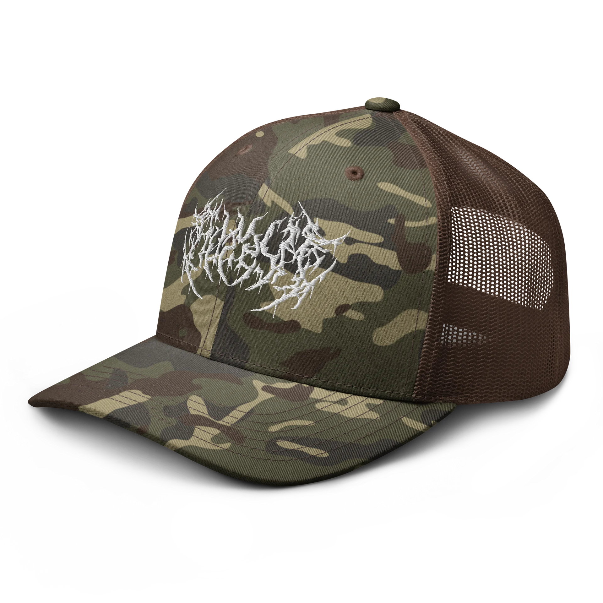 autism metal band logo trucker hat product image (10)