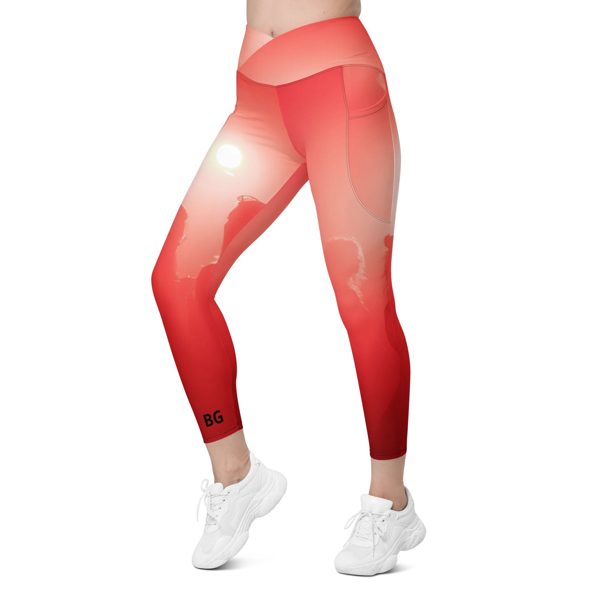 'Girls Are Down' Crossover Leggings with Pockets product image (6)