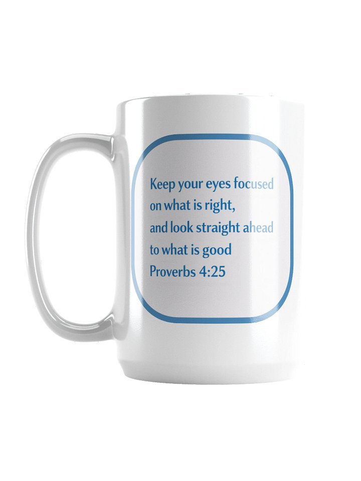 Beyond the Strings – Proverbs 4:25 Mug WHITE product image (2)