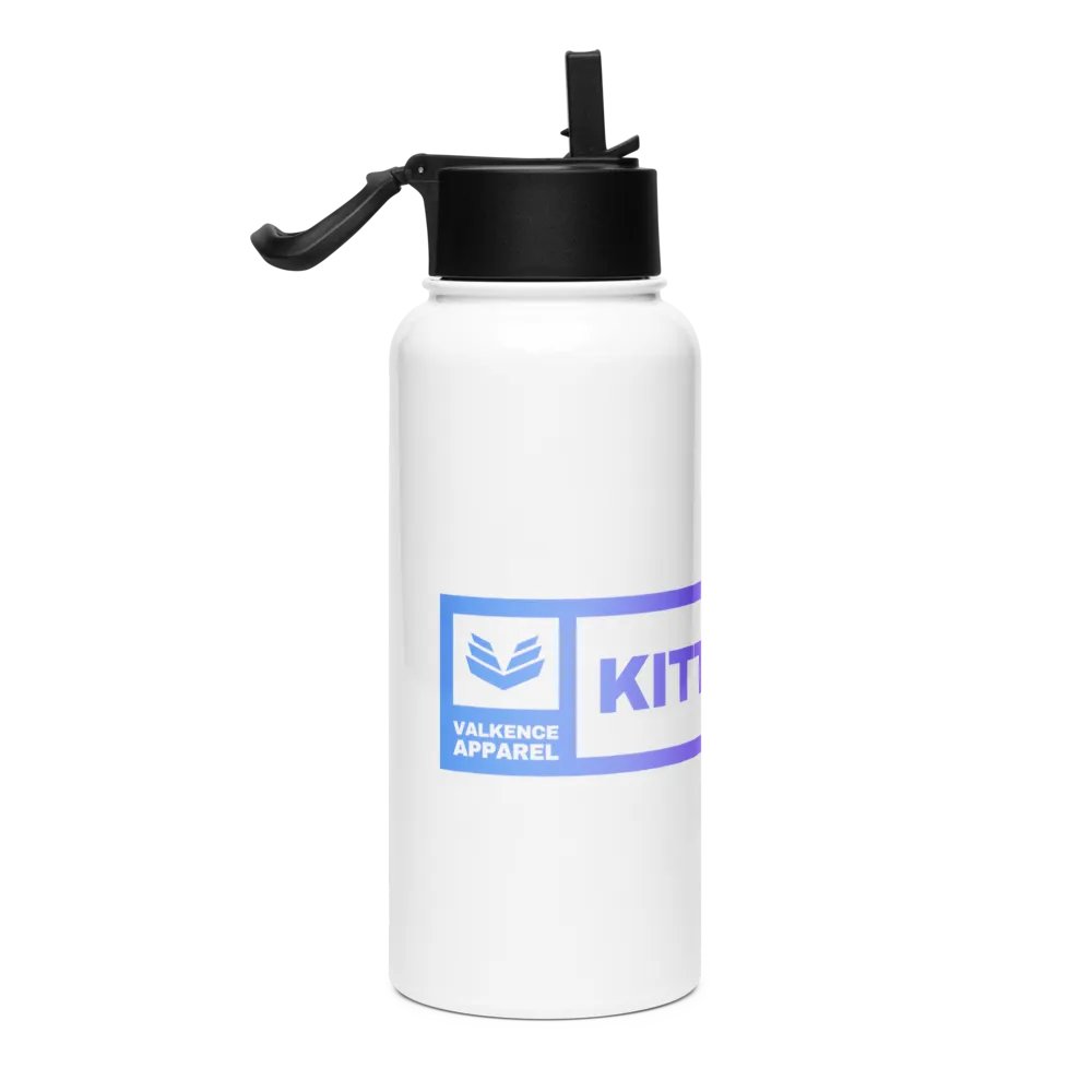 Kittykat23 Water Bottle with Straw Lid - Blue and Pink product image (4)