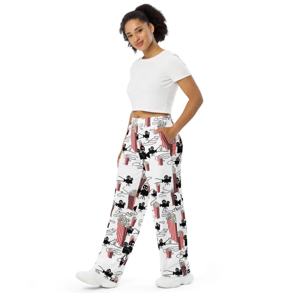 Movie Reels and Popcorn Wideleg Pants product image (7)