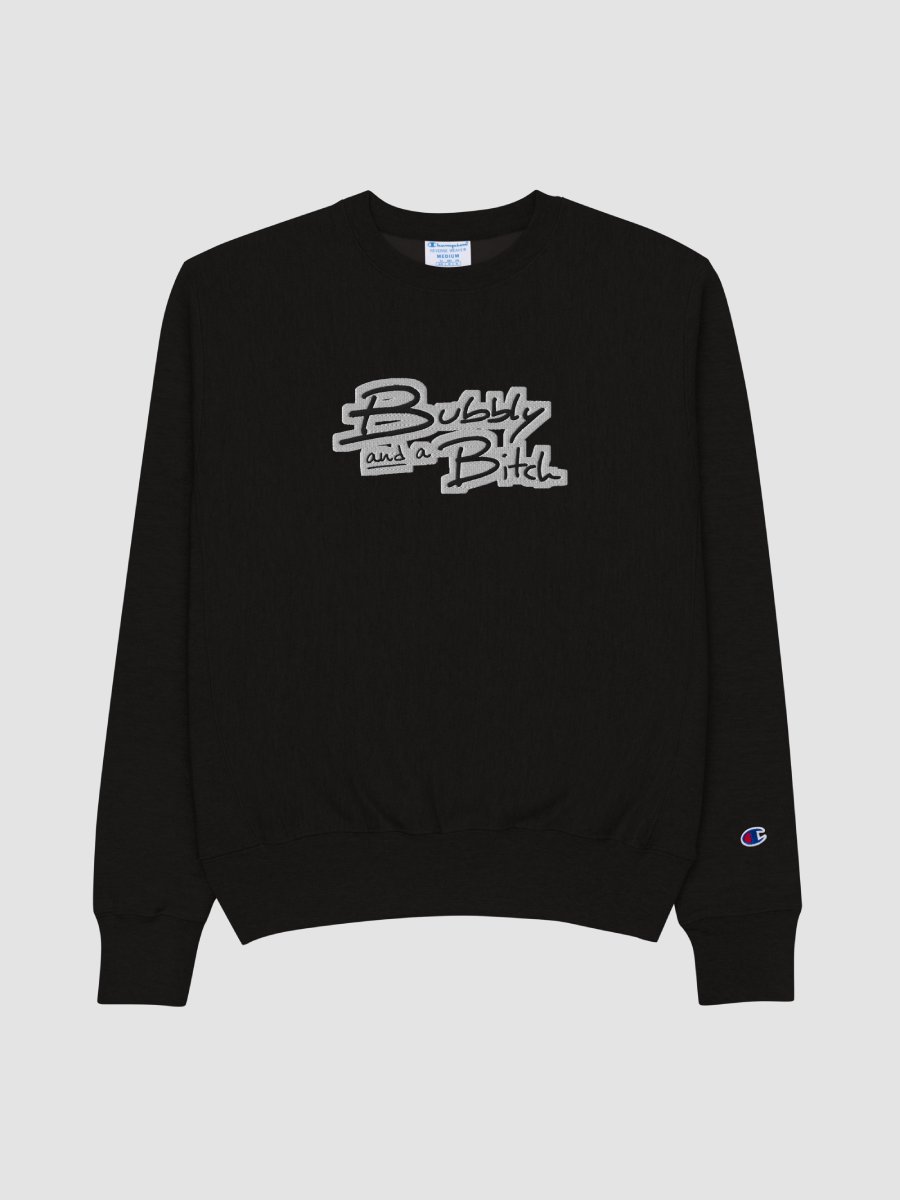Bubbly and a B (bubble design) embroidered Champion Crewneck Sweatshirt product image (2)