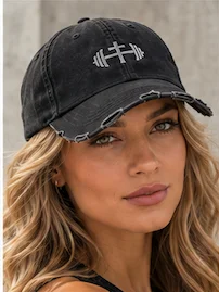 His House Distressed Dad Hat by His House