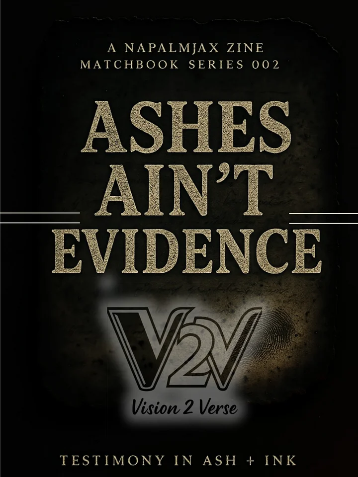 Ashes Ain't Evidence — Matchbook Issue 002, Proof was never the point. The burn was. product image (1)