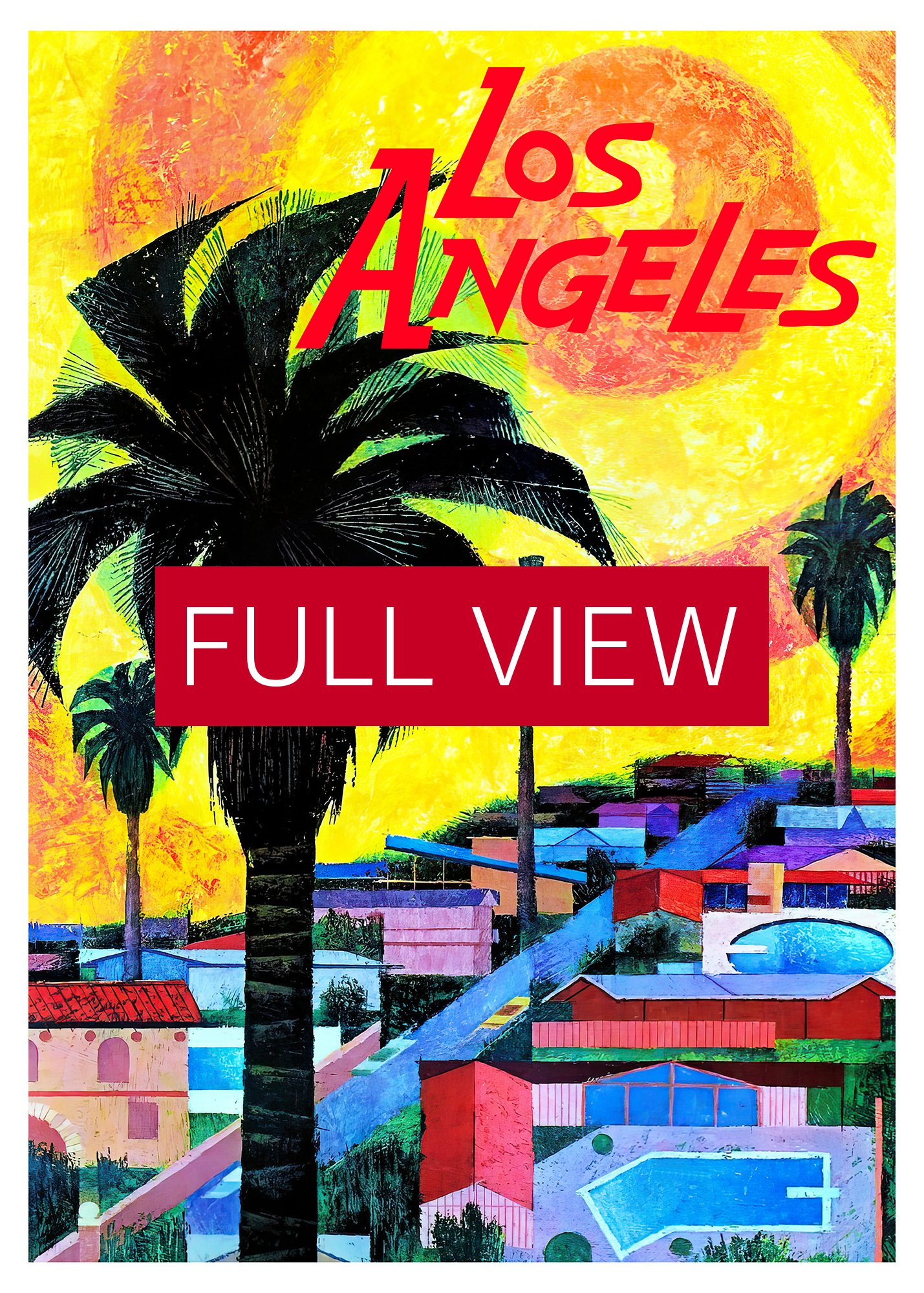 Los Angeles, USA, 1965 — retro vintage travel poster product image (3)