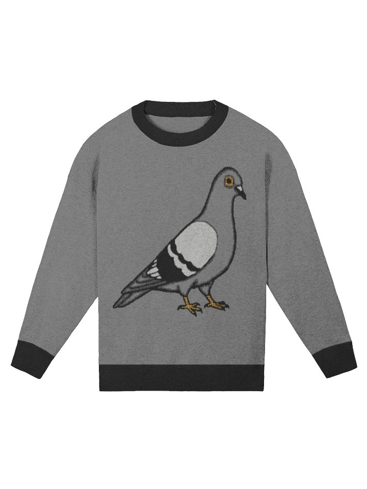 Urban Pigeon Sweater – Jacquard Knit Relaxed Fit Crewneck Pullover product image (2)