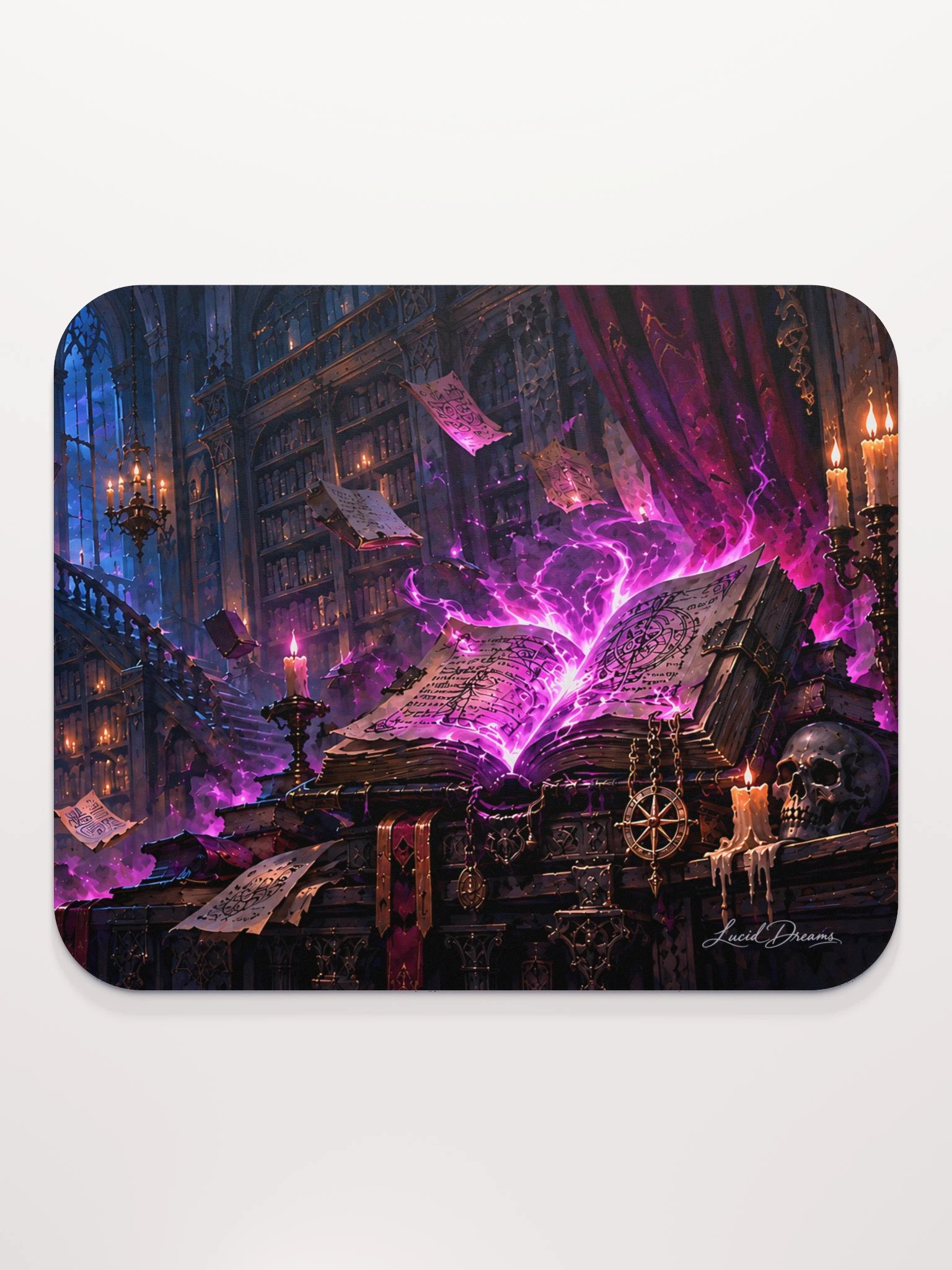 The Library Beyond Midnight Dark Academia Mouse Pad product image (2)