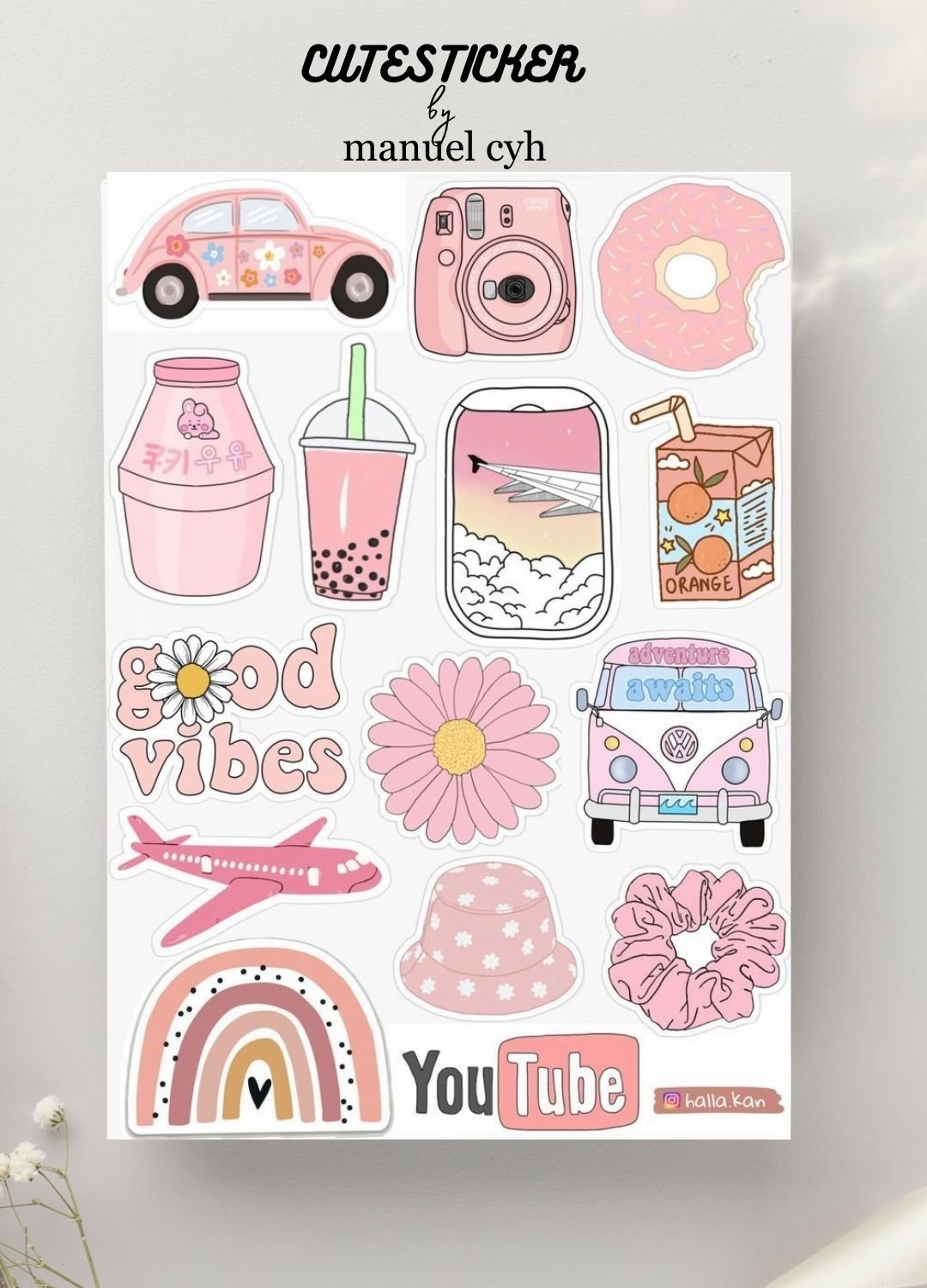 Rosy Day Essentials Sticker product image (22)