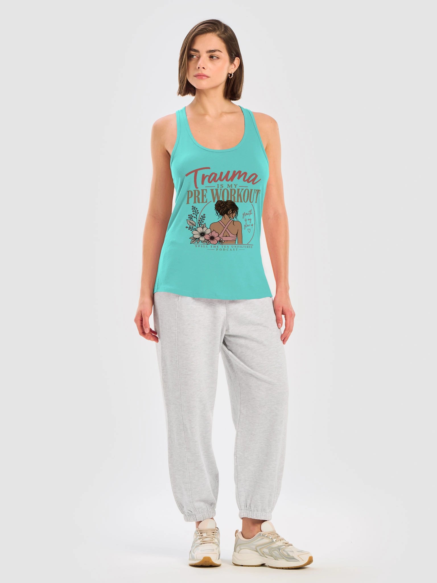 Trauma Is My Pre-Workout Racerback Tank product image (13)