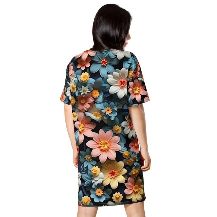 3D-Ditsy-Flowers-Seamless-Patterns T-shirt Dress - V5 product image (2)