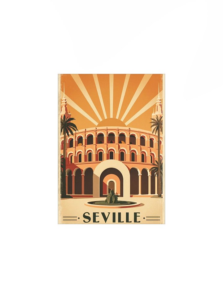 Sevilla, Spain: Vintage Mid-Century Travel Poster (Plaza de España Edition) product image (2)