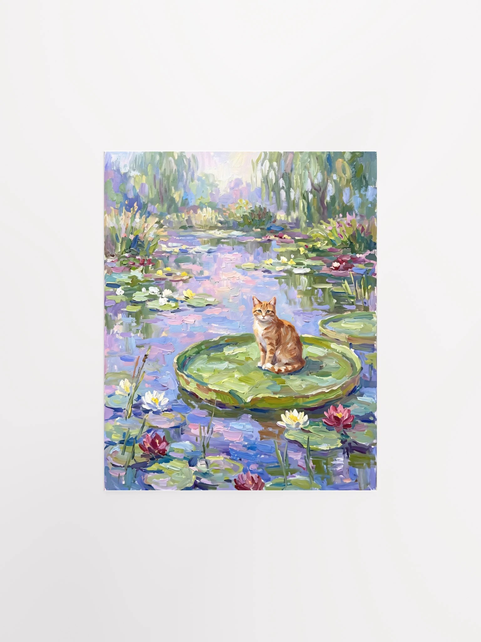 Water Lilies Cat Poster product image (25)