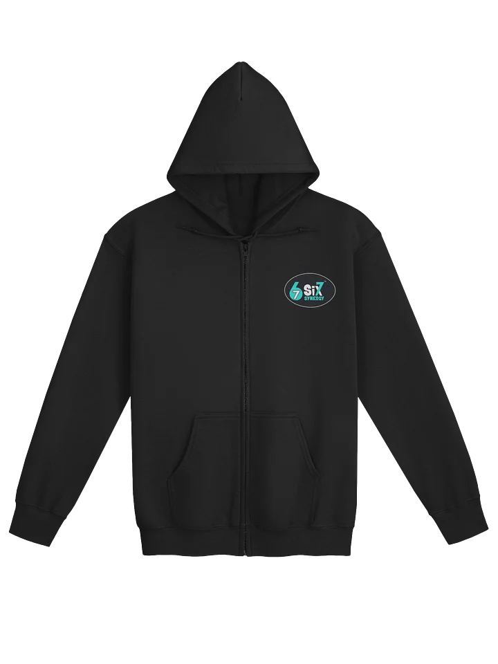 Adult Zip-Up Hoodie - Black, Logo on front product image (1)