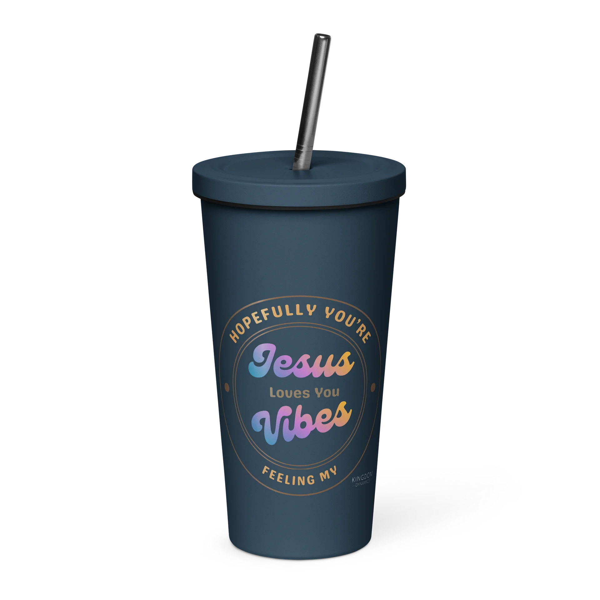 Jesus Vibes Travel Tumbler - Navy product image (1)