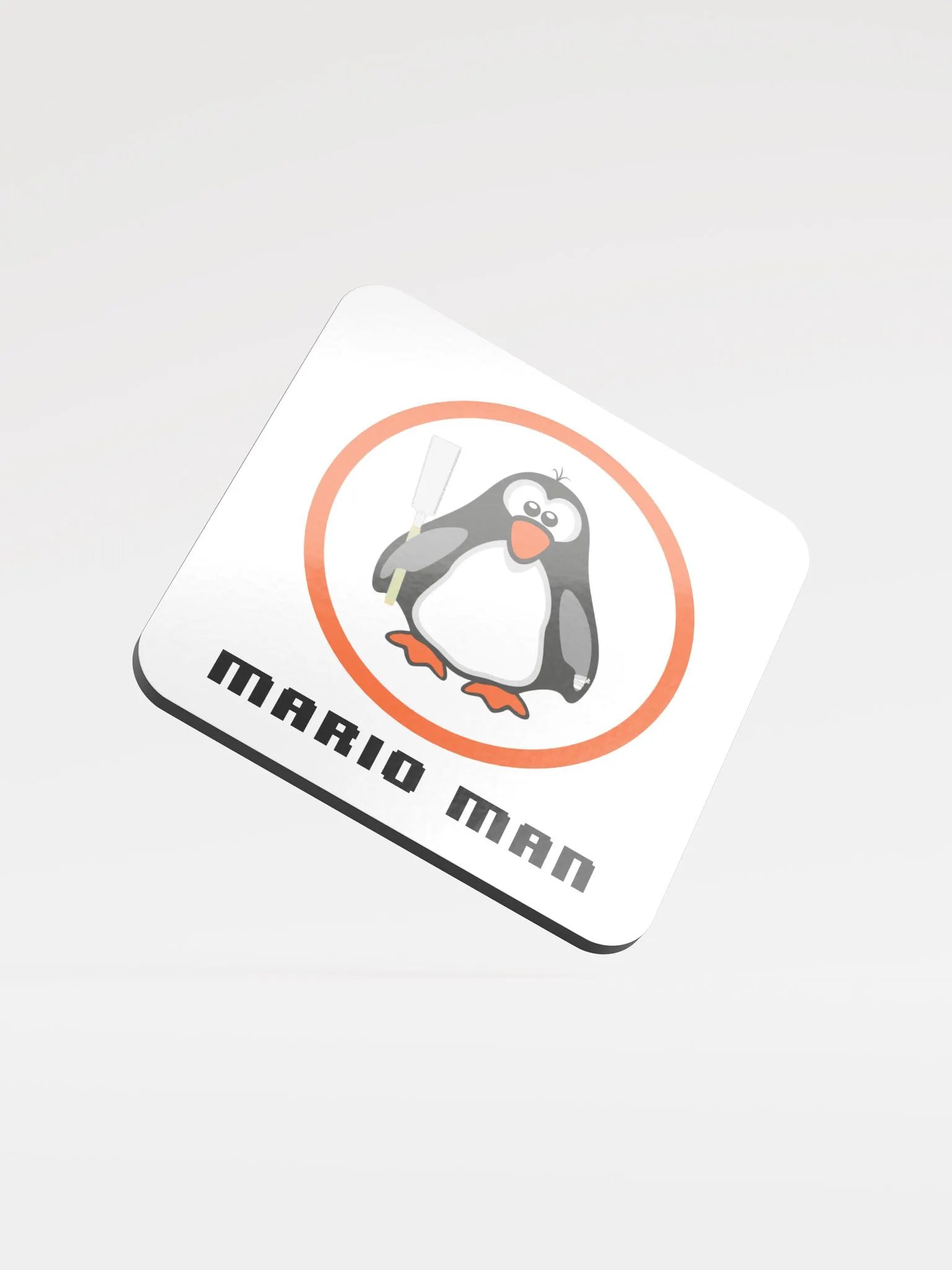 Mario Man Glossed Cork Coaster product image (1)