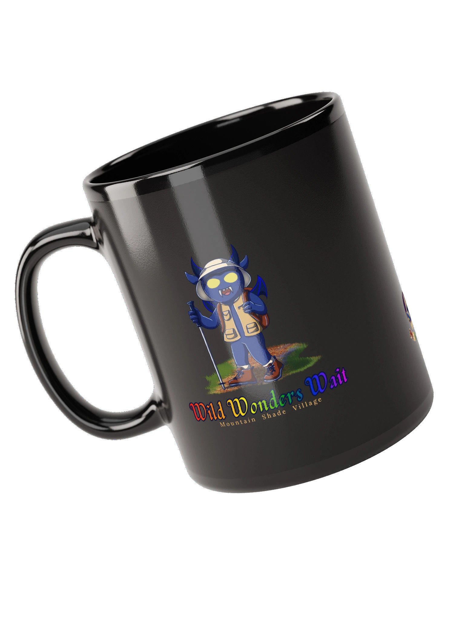 Wild Wonders Wait Black Glossy Mug product image (5)