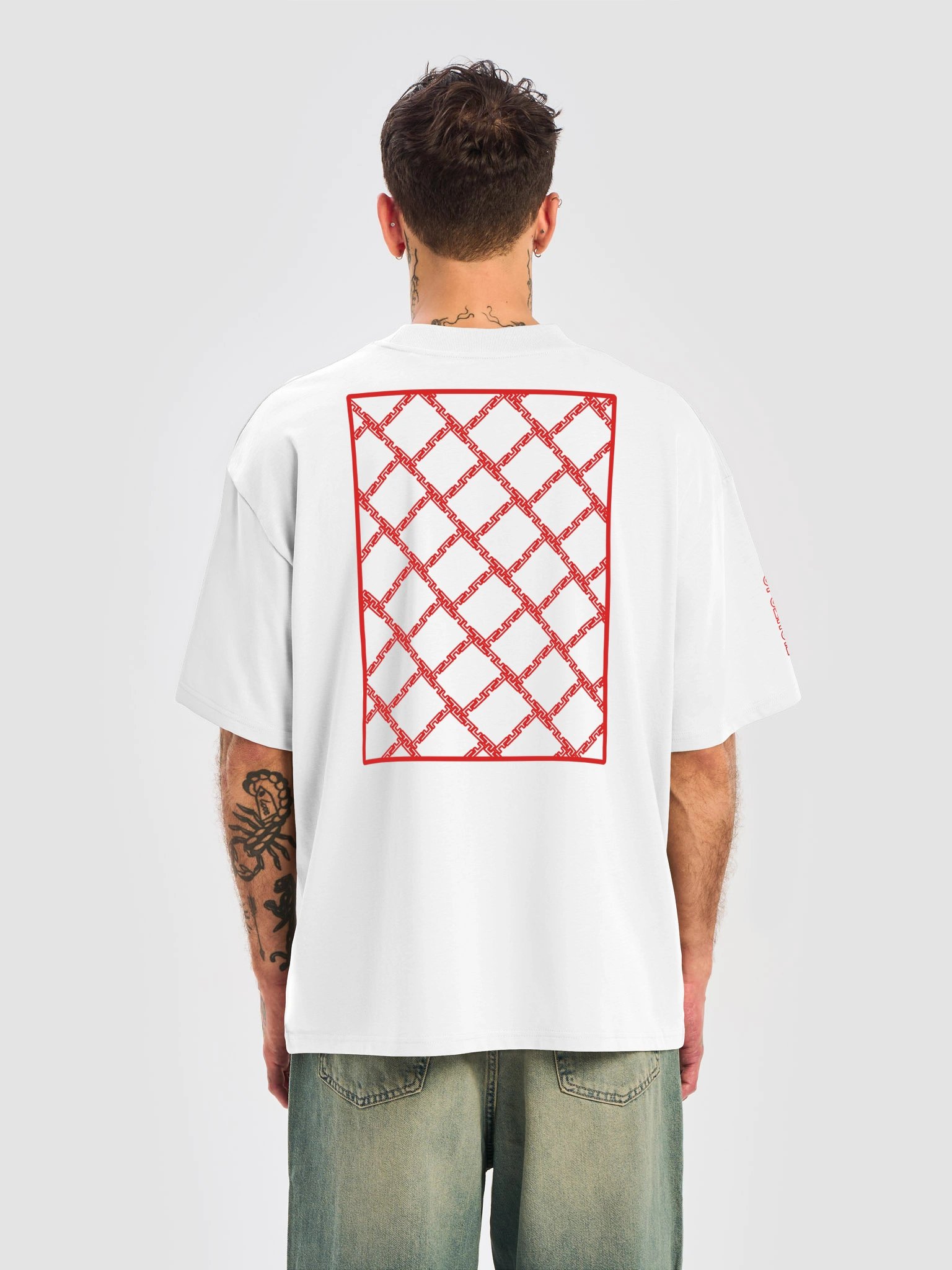 HALOGEN White/Red Oversize Tee (Cornerman Edition) product image (6)