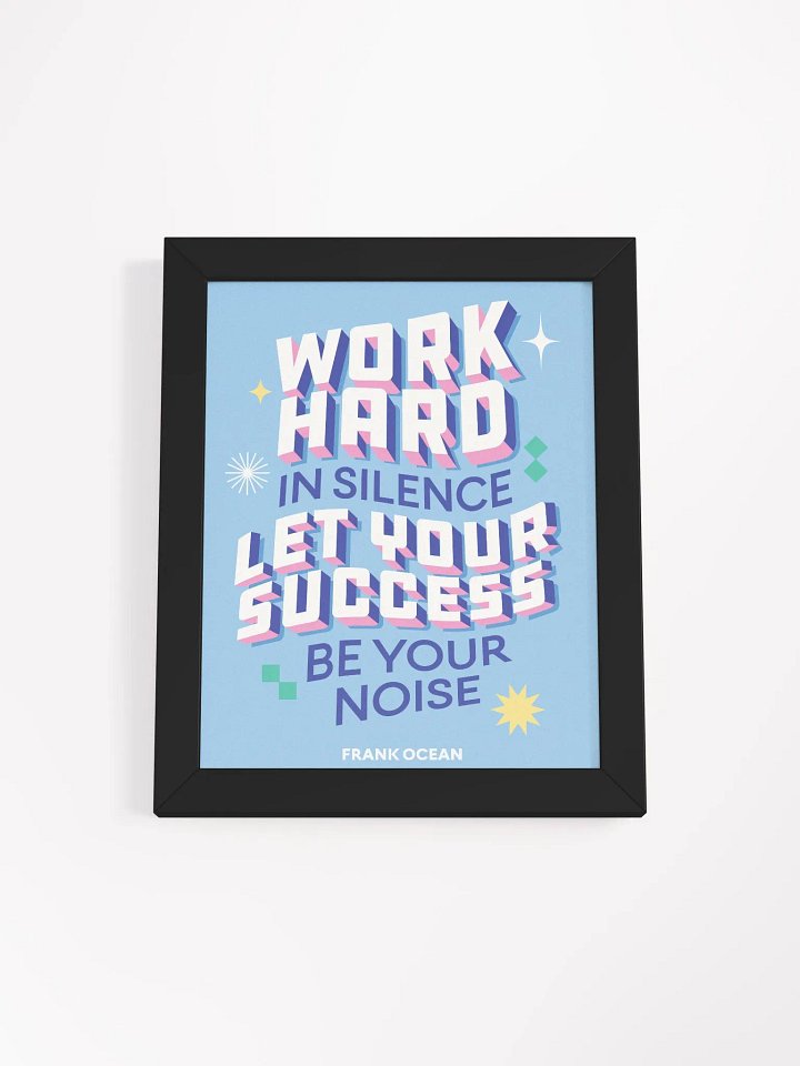 Work Hard Framed Wall Poster product image (11)