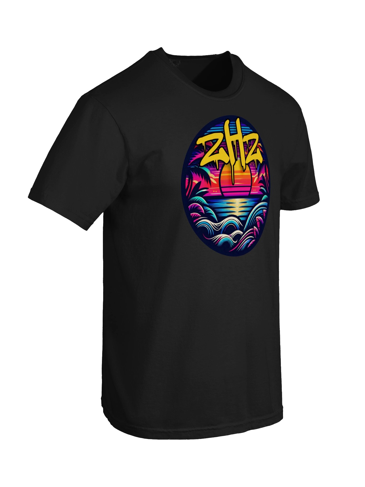 Z Frequency Retro Neon Sunset Tee product image (41)