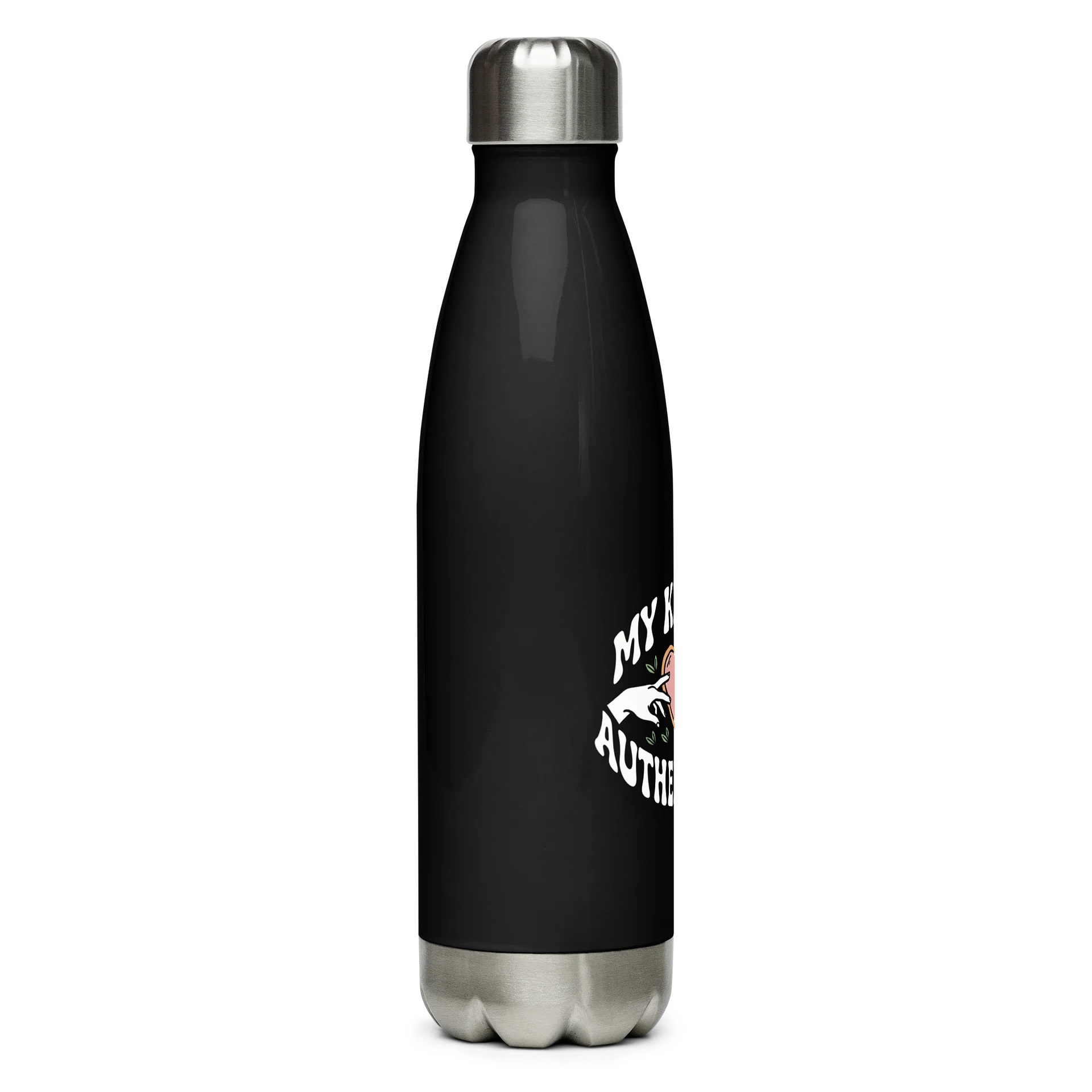 “My Kink Is Authenticity” Black Stainless Steel Water Bottle product image (2)