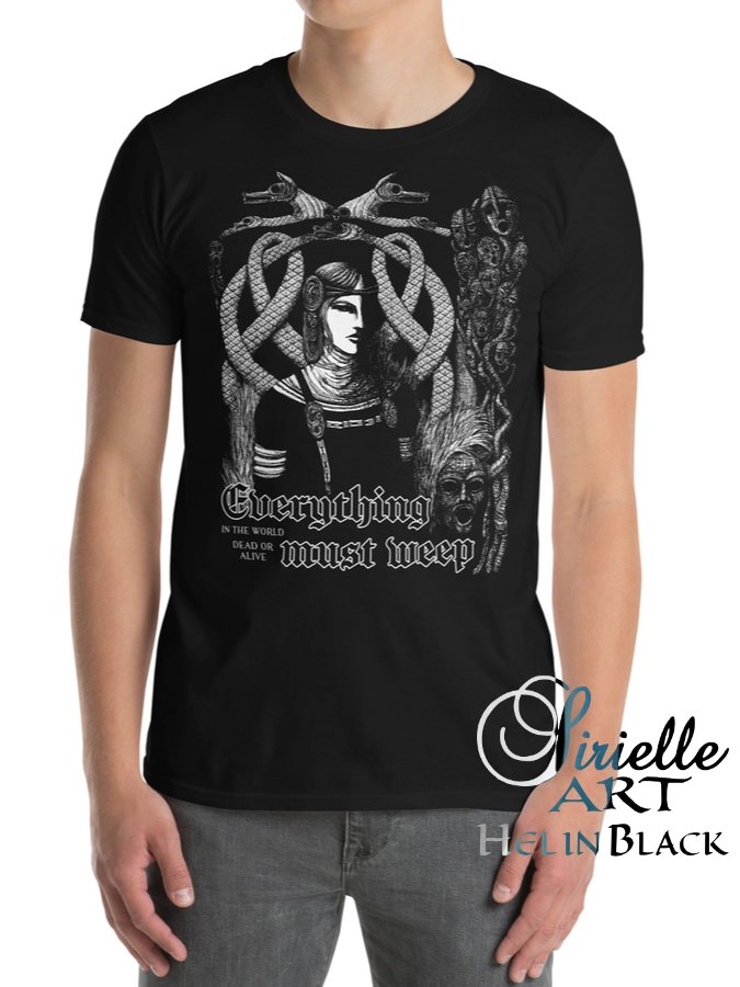 Everything Must Weep · Hel in Black · Relaxed Fit Unisex Softstyle T-Shirt product image (1)