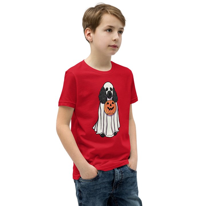 Halloween Standard Poodle(Black) Youth T-Shirt product image (2)