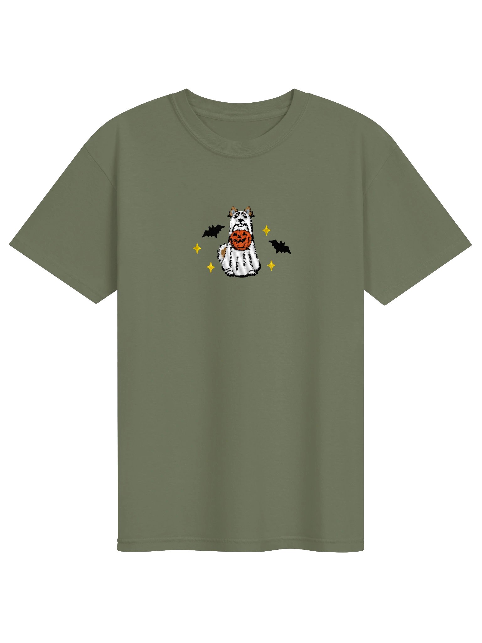 Halloween Alaskan Malamute(Brown) Embroidered T-Shirt product image (9)