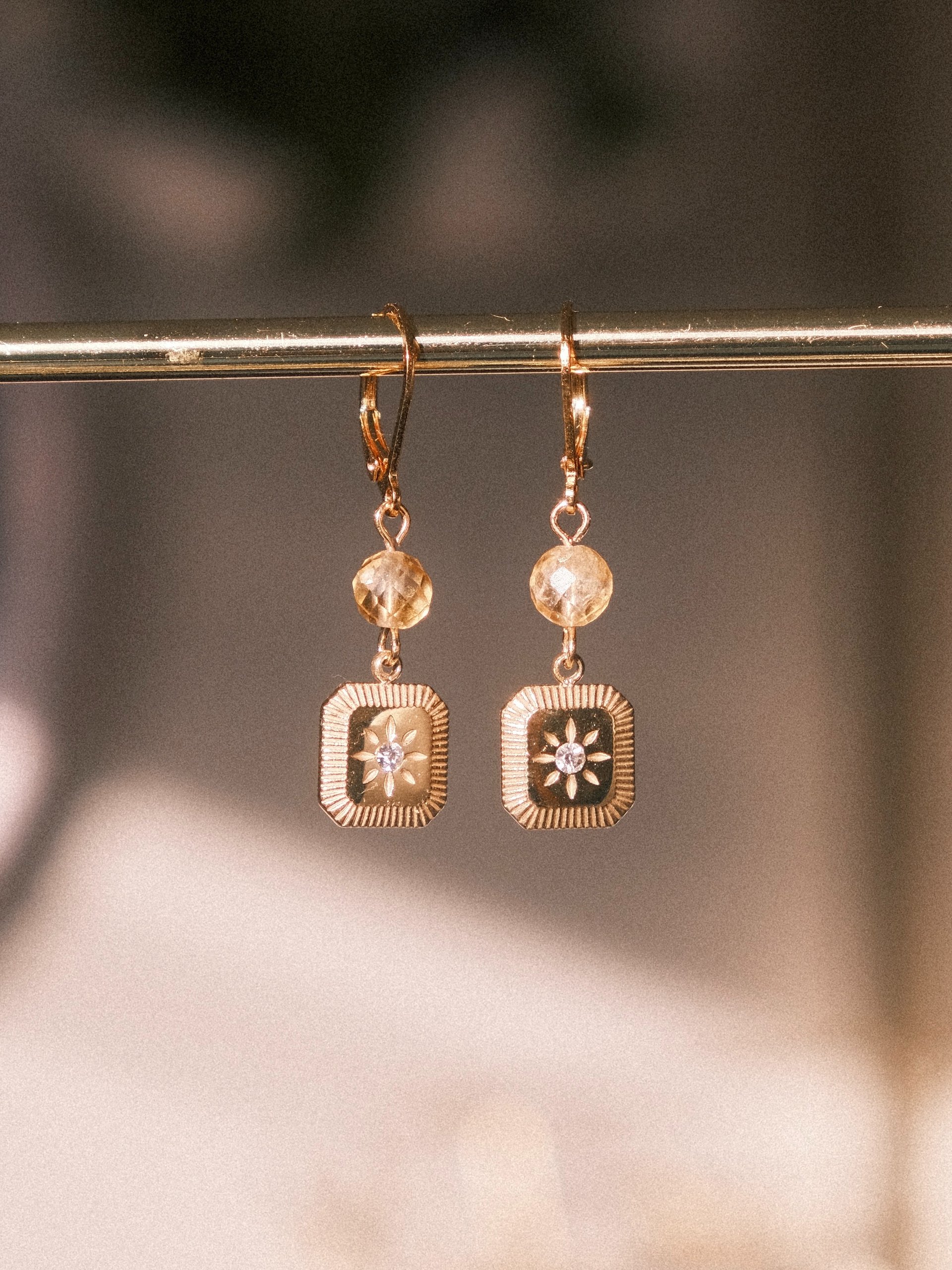 Rays of prosperity - Citrine earrings product image (2)