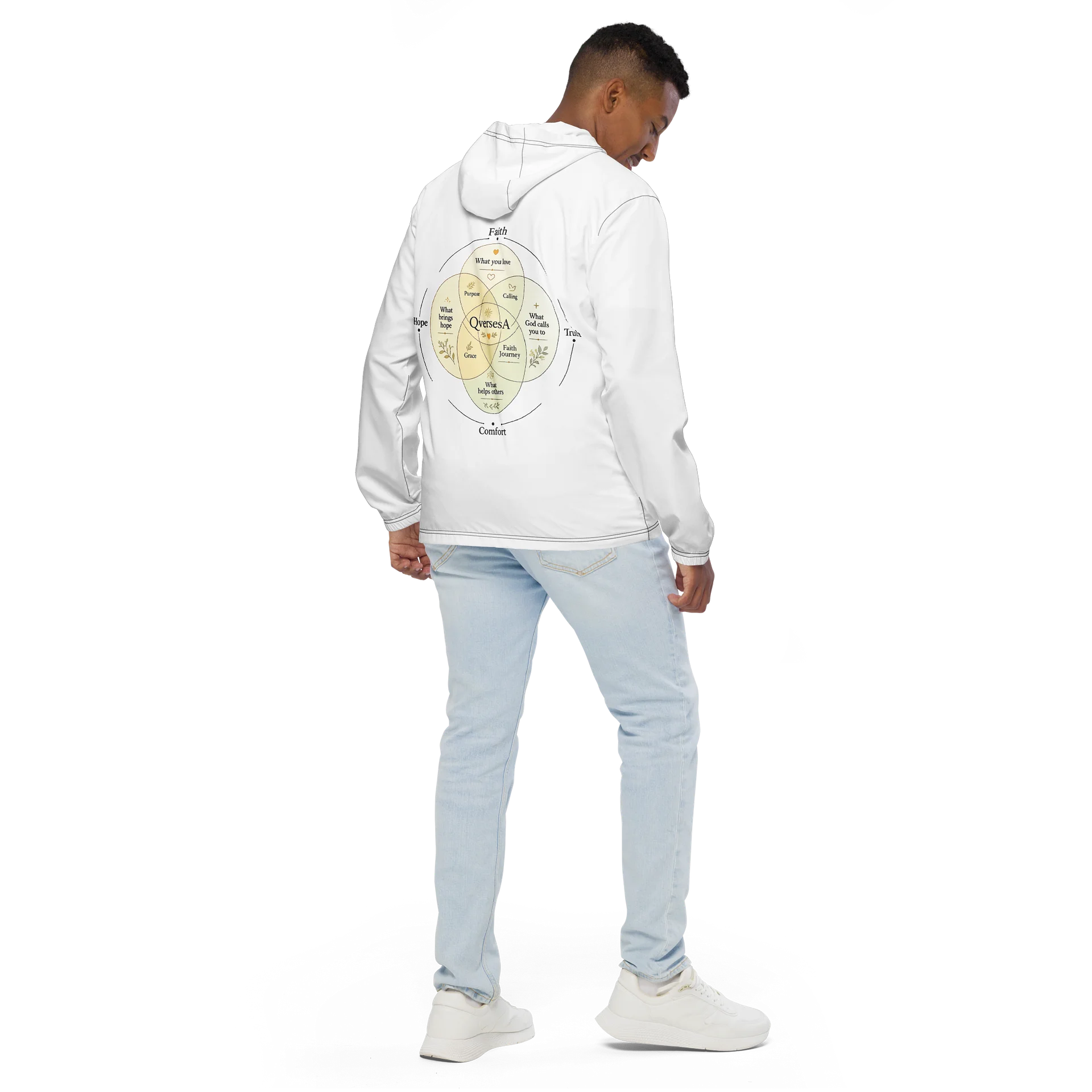 White Faith Windbreaker - unisex product image (1)