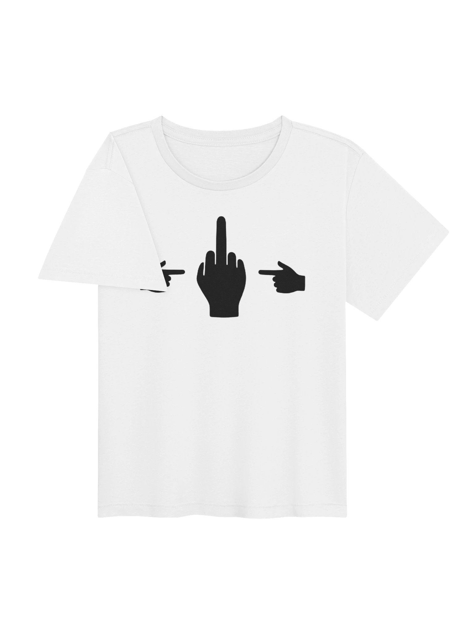 No Middle Finger Point ShopCo Black Women's Tee product image (3)