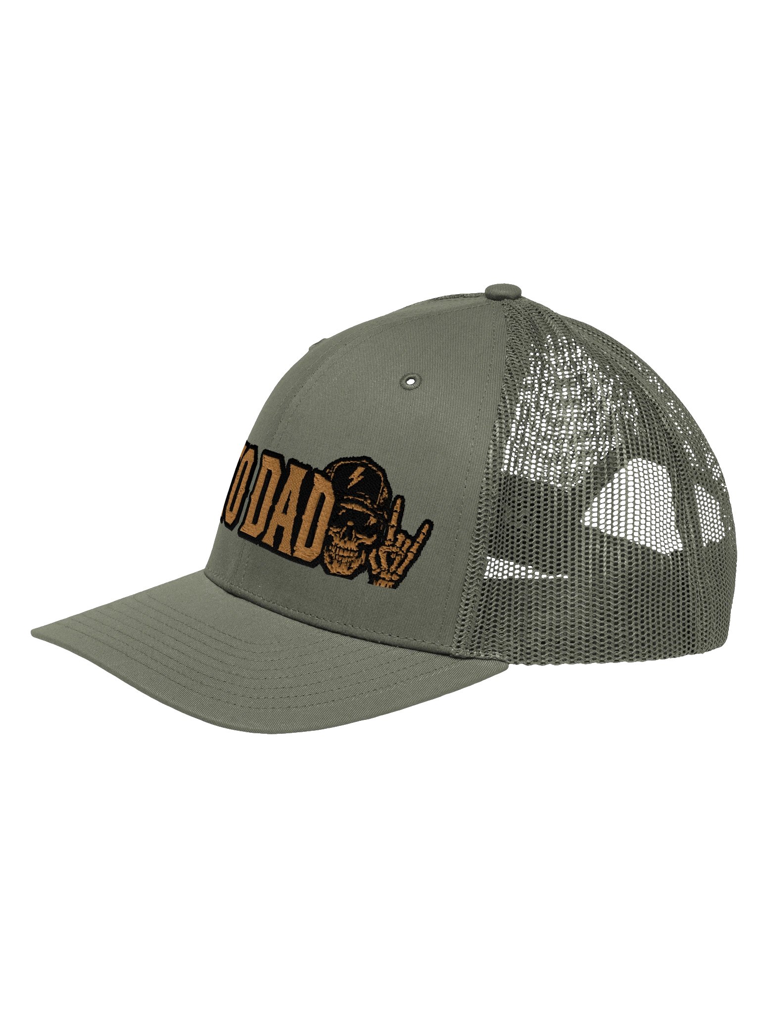 Olive & Brown Moto Dad Richardson Trucker Hat product image (2)