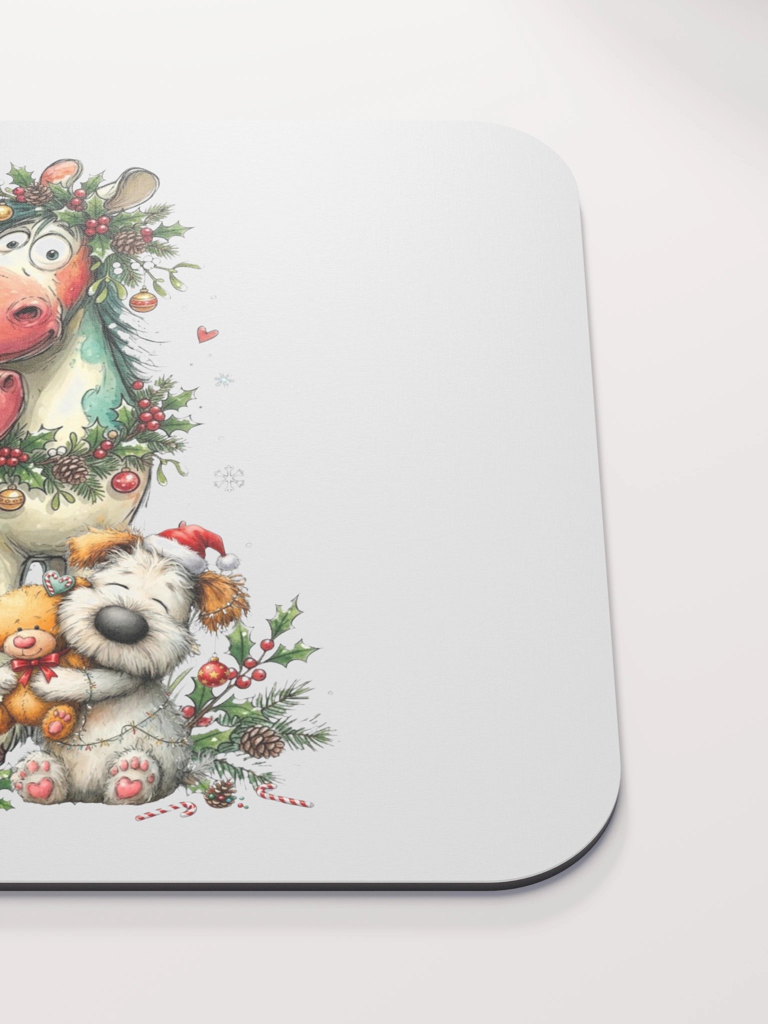 Whimsical Christmas Animals Mouse Pad product image (5)