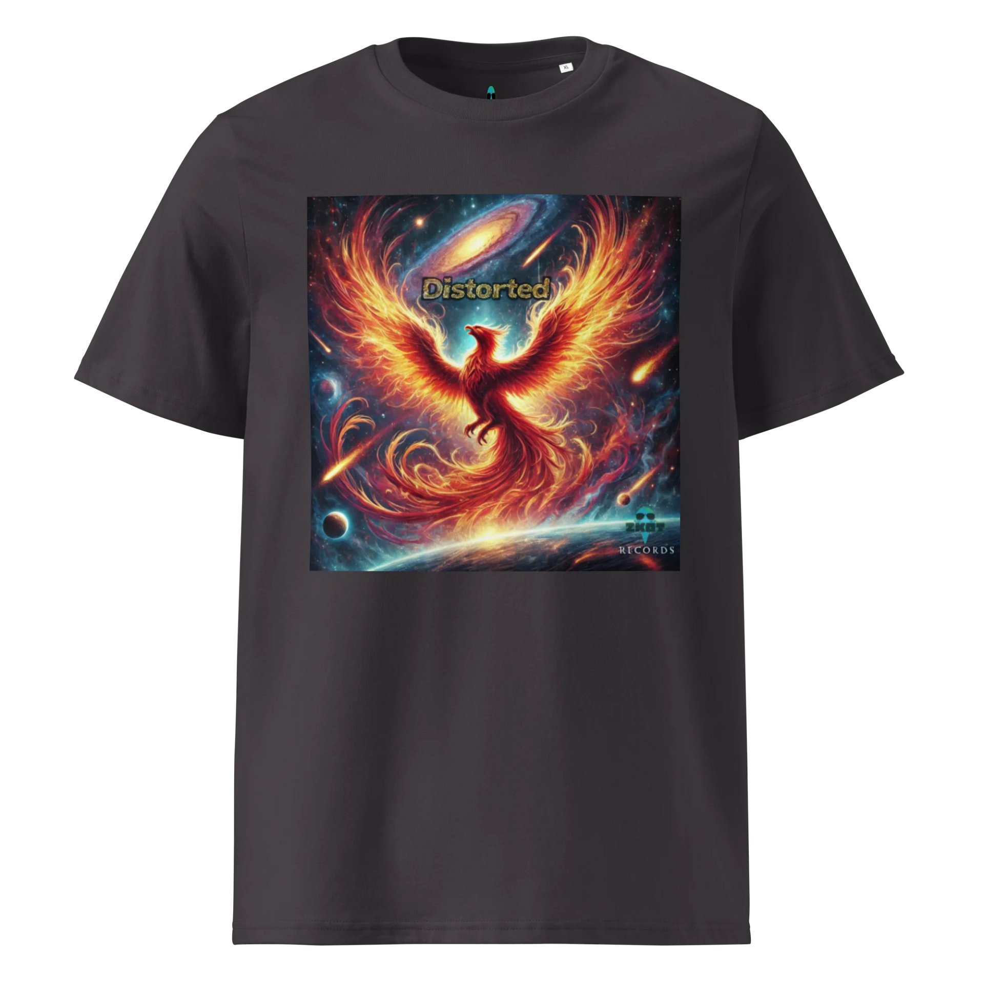 Distorted Album Cover Ribbed Collar T-Shirt - Show your Support with Style - Menswear, Womenswear - 100% Organic Cotton product image (6)