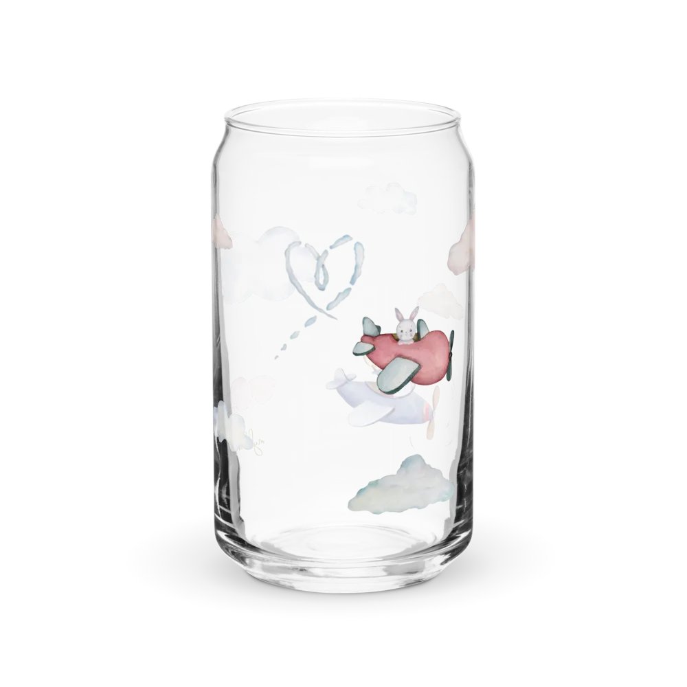 In The Air Glass Can | 16 oz Whimsical Flight Drinkware product image (10)