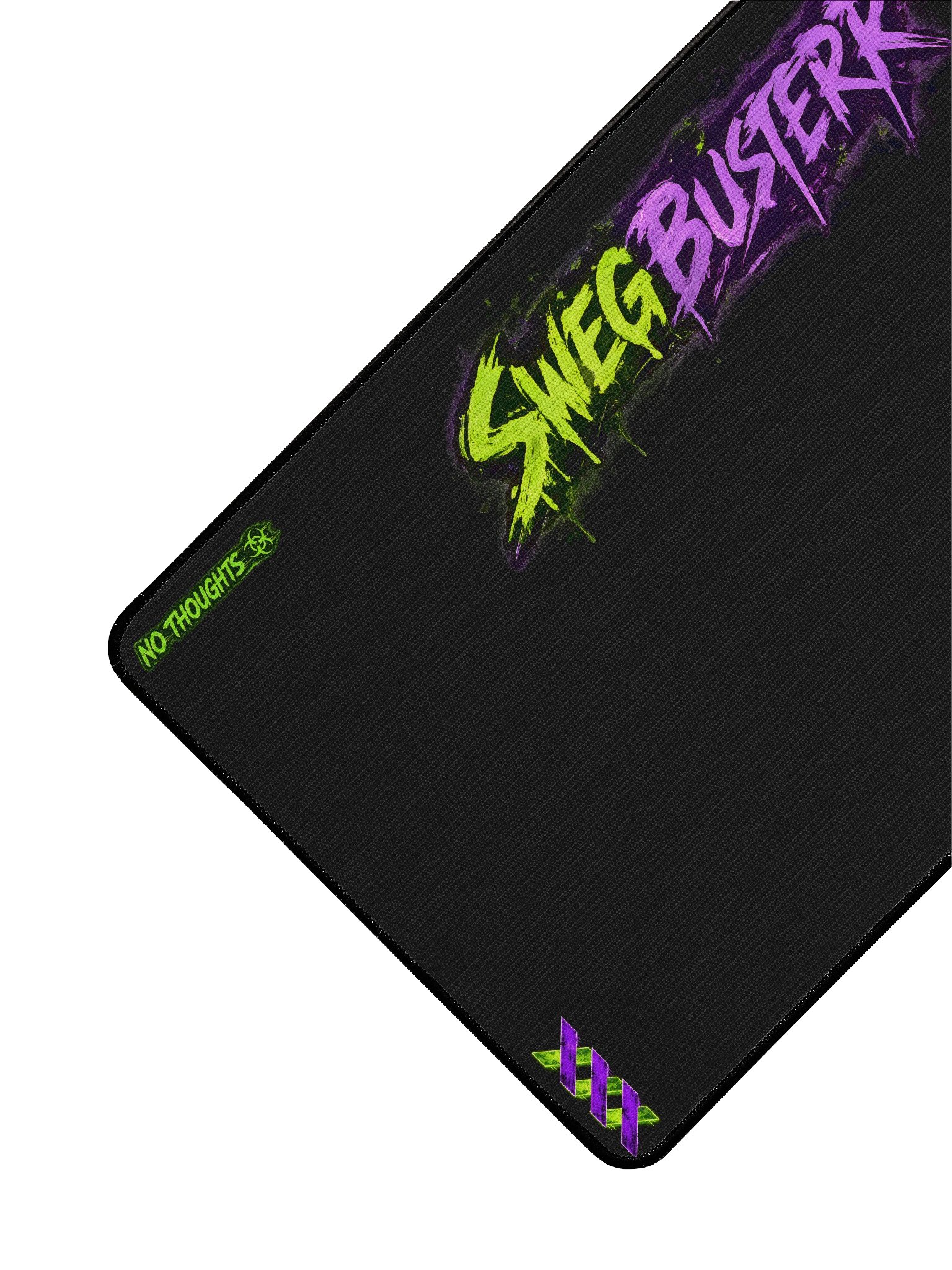 SWEG BUSTERR BLACK Neon Graffiti Desk Mat (15.5 x 31.5 in) product image (3)