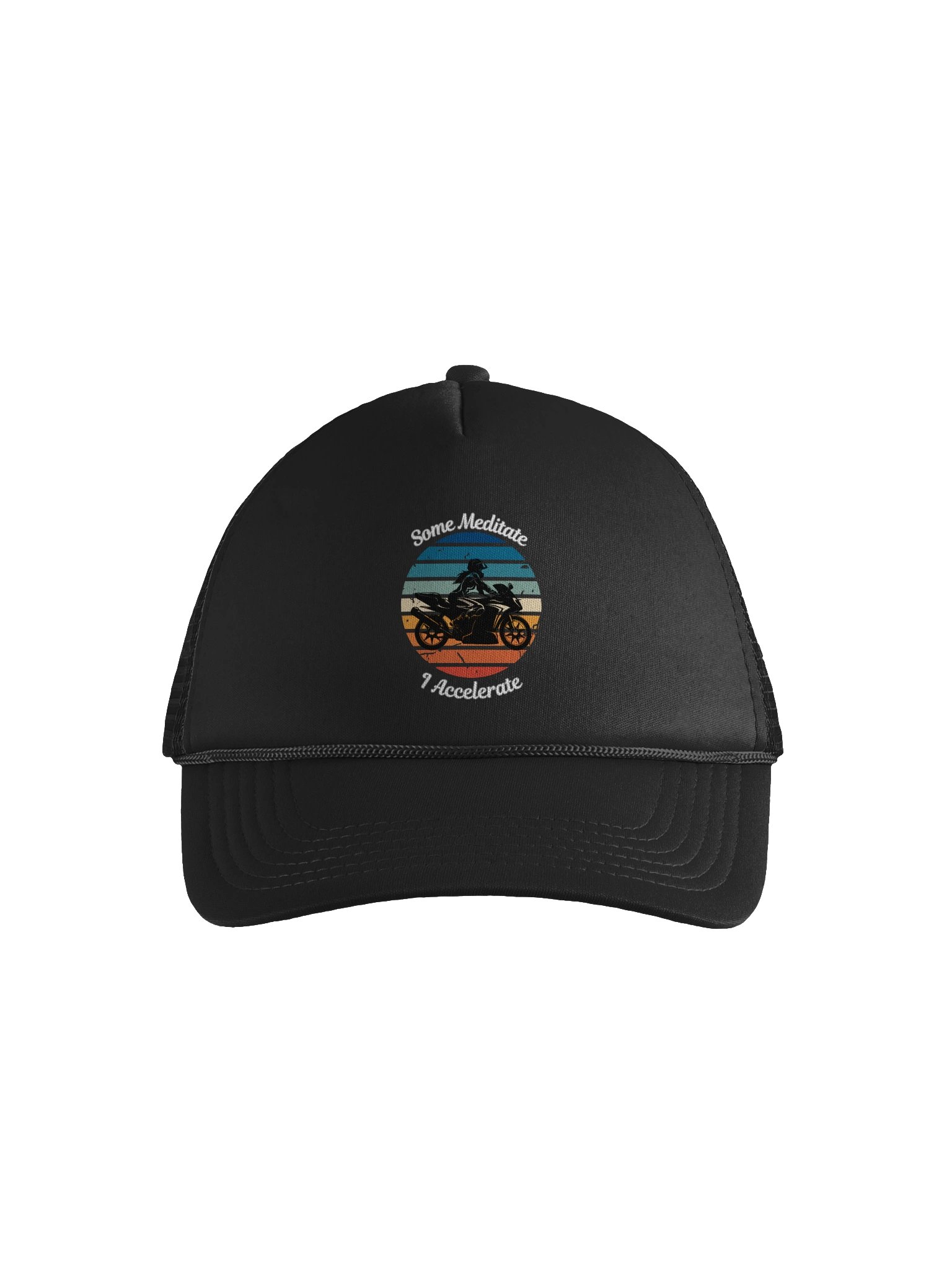 Some Meditate, I Accelerate – Biker Cap product image (1)