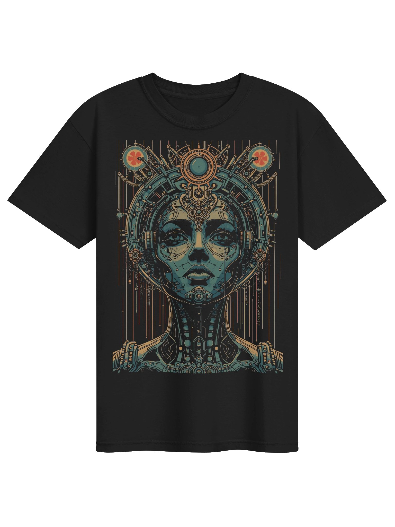 Cyber Muse Retro-Futurist Heavyweight T-Shirt product image (1)