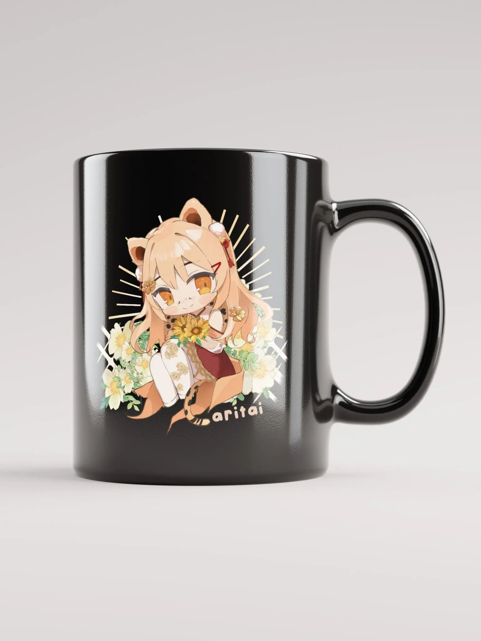 aritai 🌻 Flower Mug (Black) product image (6)