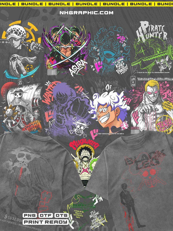 11-Piece One Piece Front & Back PNG Bundle product image (1)