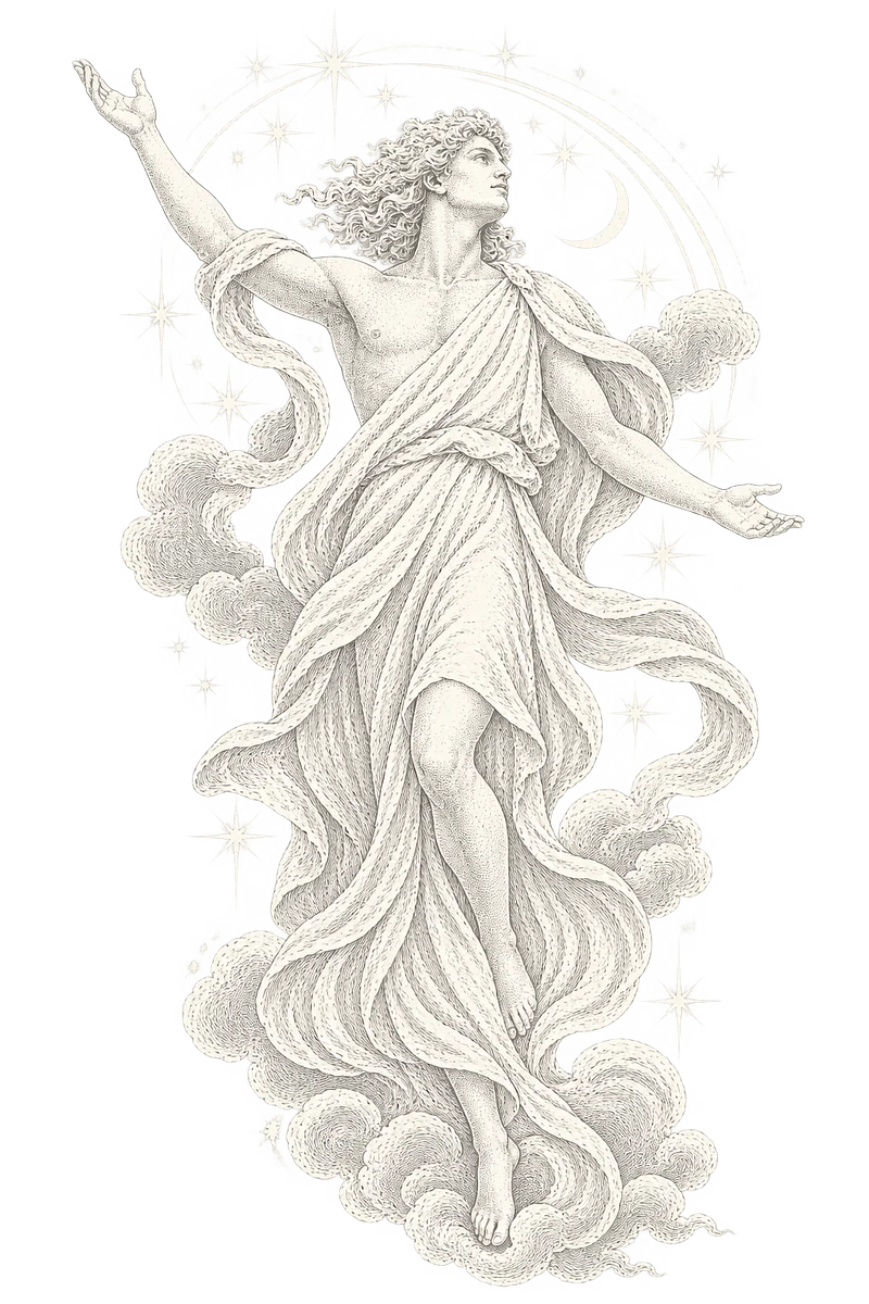 Uranos, primordial Greek god of the heavens
