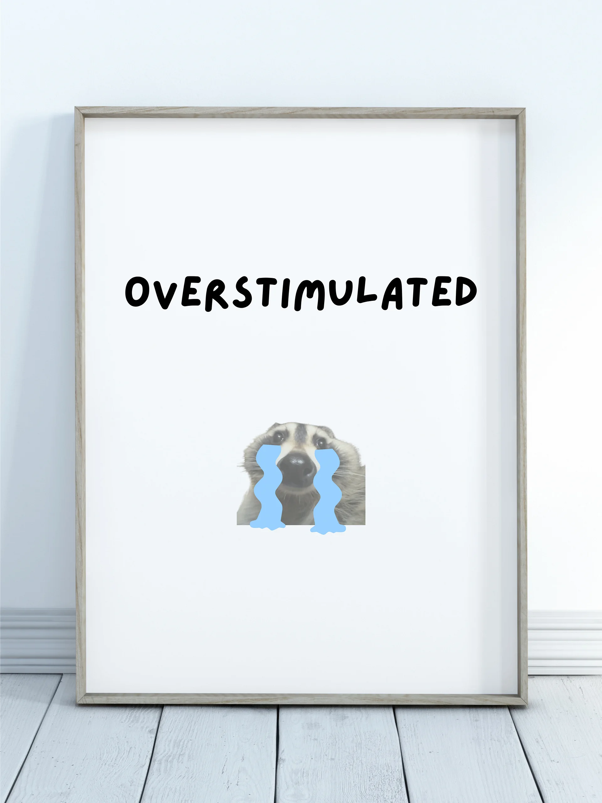Overstimulated - Raccoon Poster product image (1)