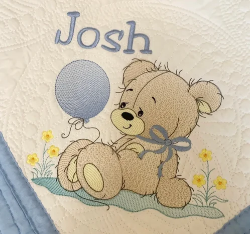 Personalized Cotton Baby Bear Quilt product image (1)
