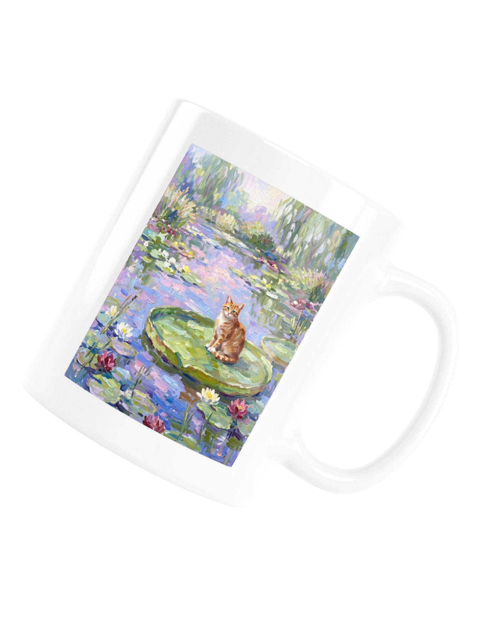Water Lilies Cat Mug product image (6)
