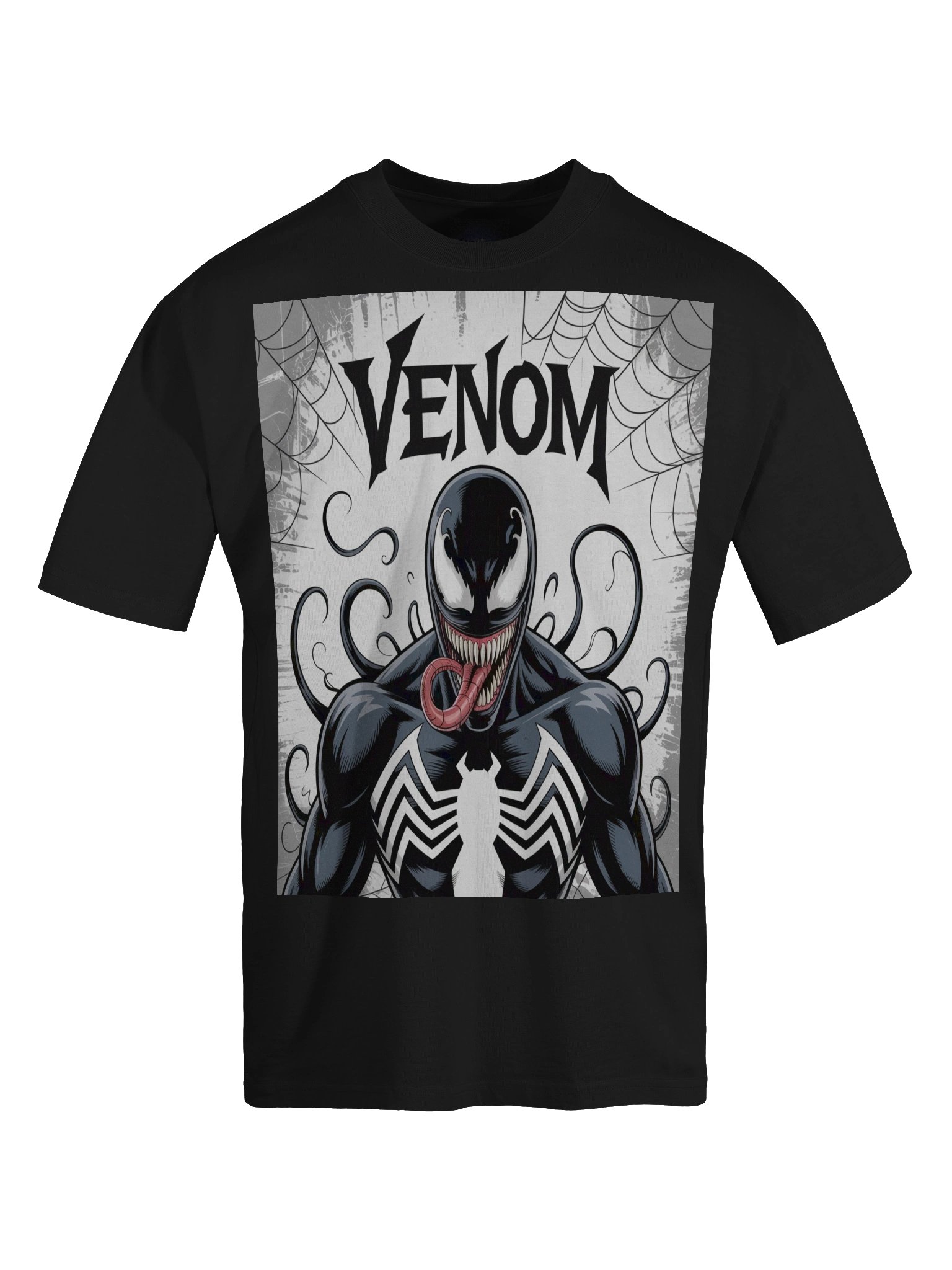 Entwined Abyss: Venom Faded Oversized Tee product image (1)