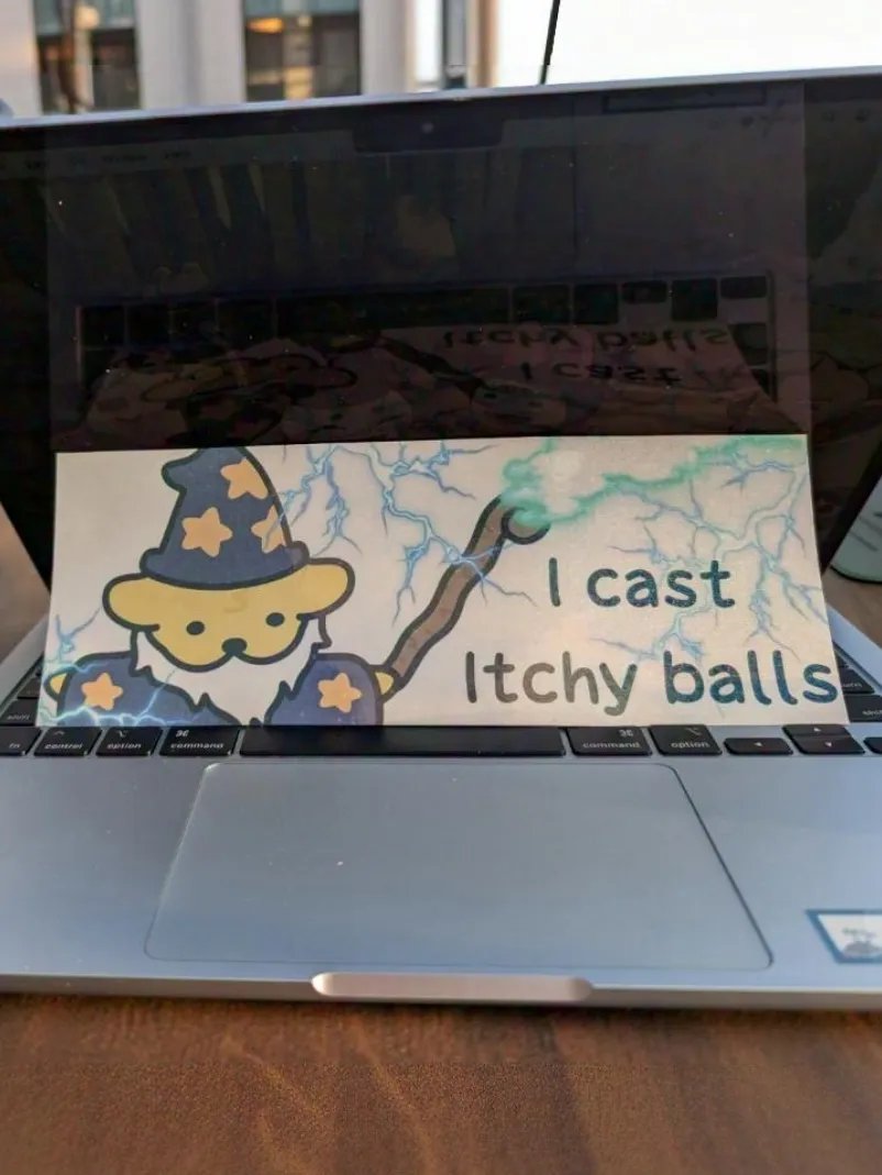 Wizard Suni ITCHY BALLS Bumper Sticker product image (1)