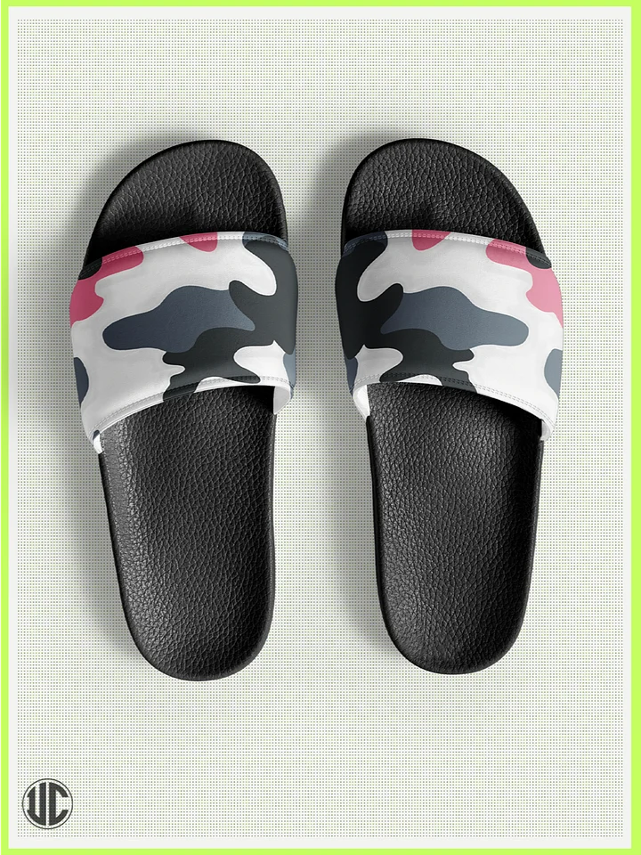 UnkoCon – Bubblegum Pink Urban Camo Women’s Slides product image (1)