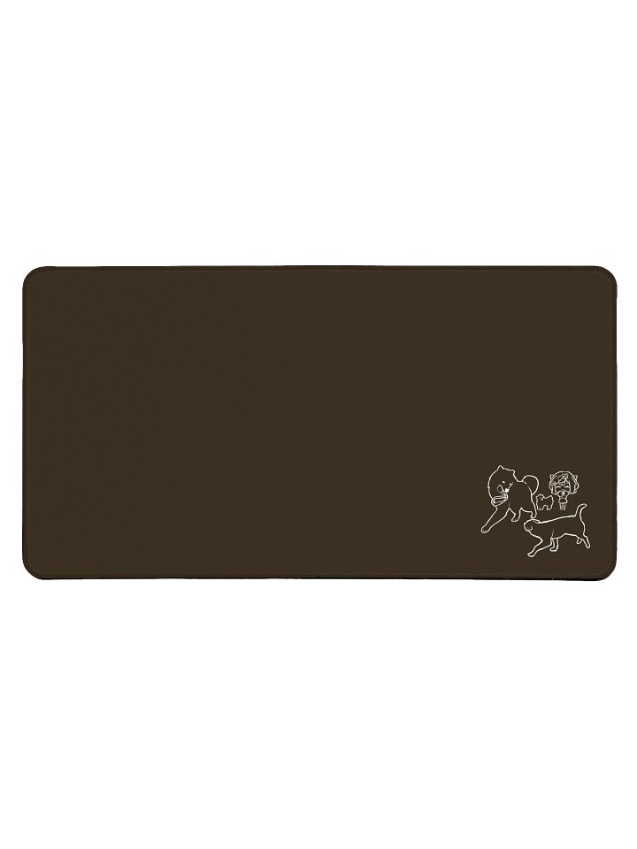 Froggie in Puppy Heaven Desk Mat (Coffee) product image (1)