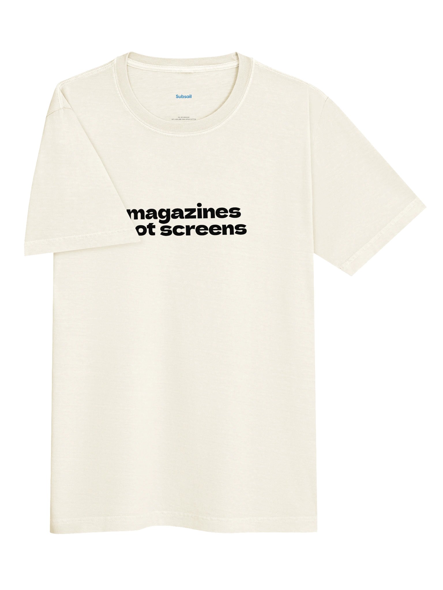 magazines not screens off-white regular tee product image (3)