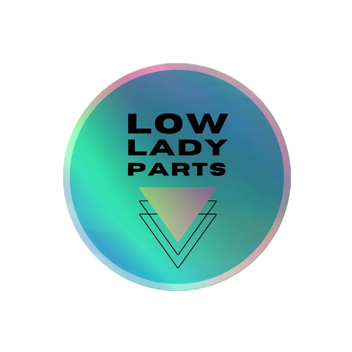 low lady holographic sticker product image (2)