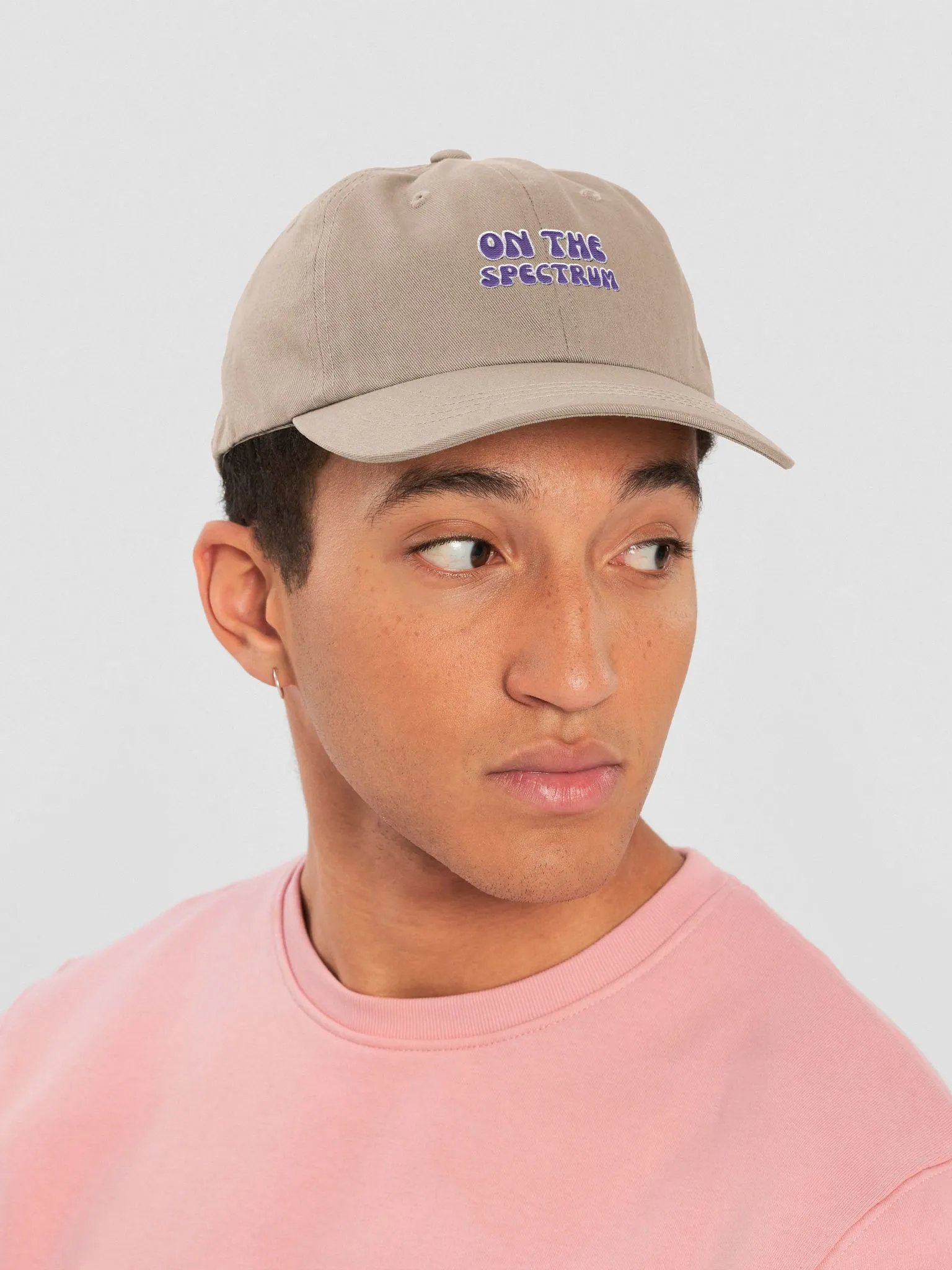 ON THE SPECTRUM (purple) groovy lined design embroidered classic dad hat product image (22)